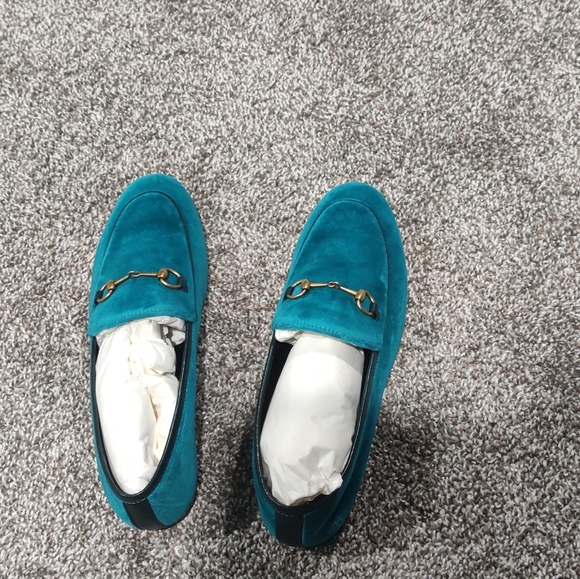 NWT authentic Gucci Brixton Velvet Loafer with leather details - Picture 7 of 9